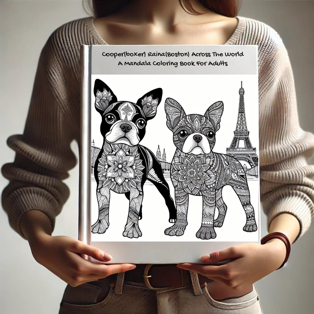 Cooper(boxer) Raina(Boston) Across The World: A Mandala Coloring Book For Adults