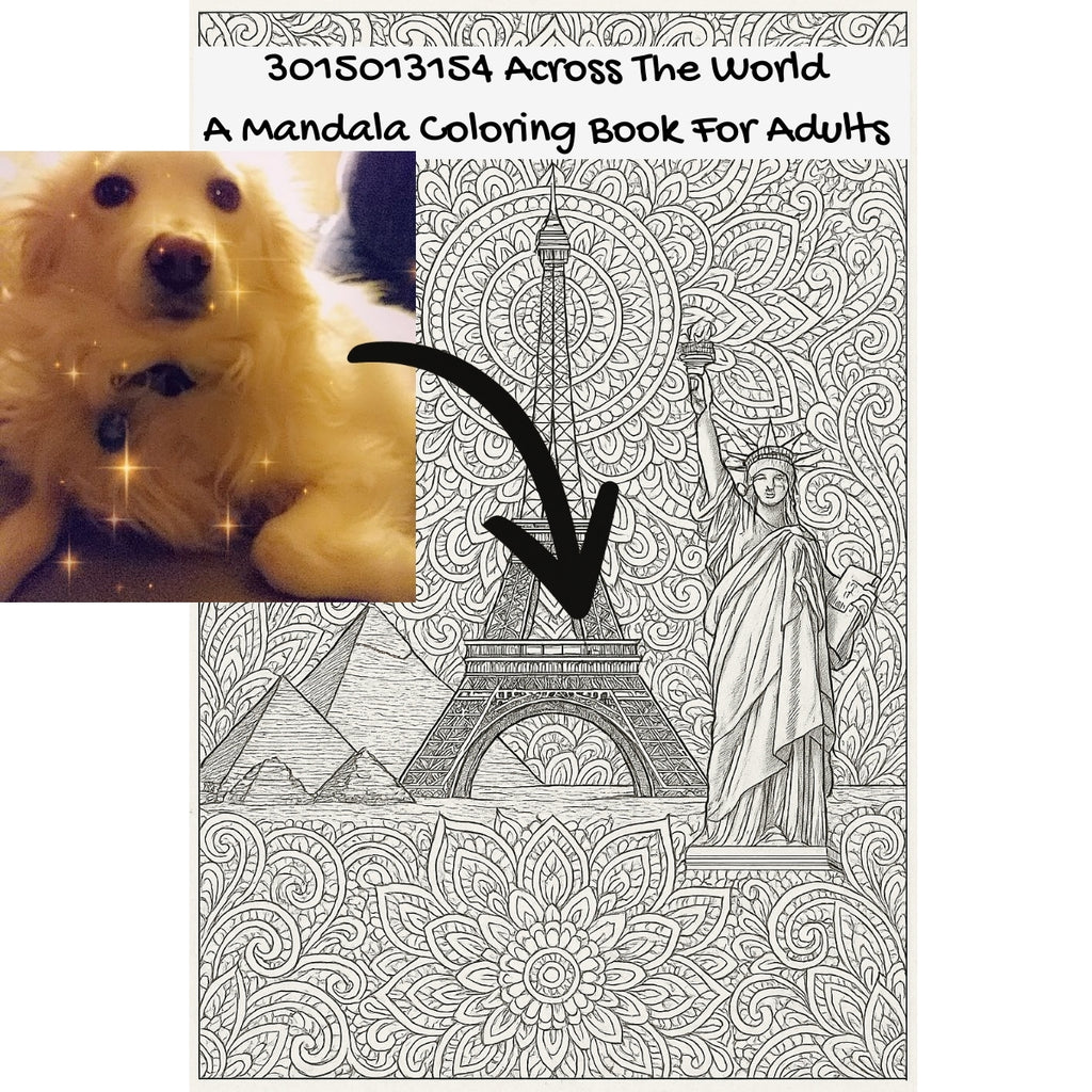 3015013154 Across The World: A Mandala Coloring Book For Adults