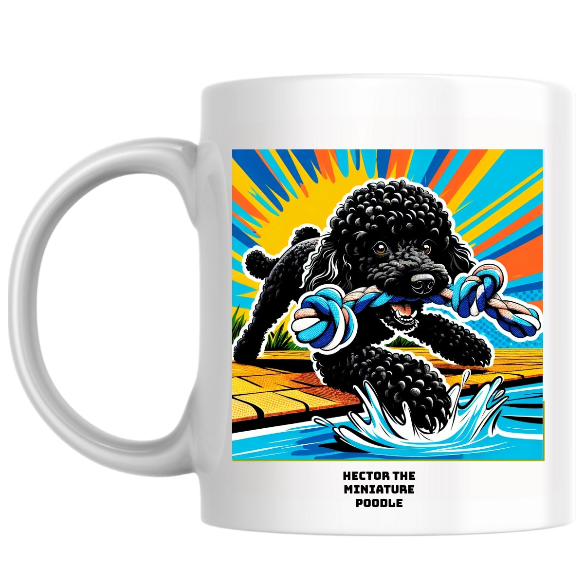Hector the miniature poodle the Magnificent: Pop Art Coffee Mug