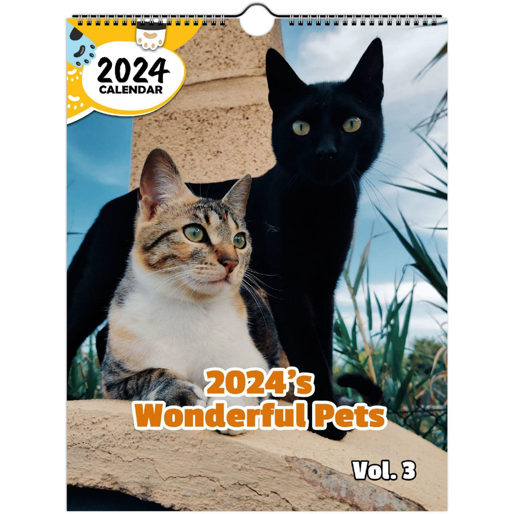 2024's Wonderful Pets Volume Three: 2024 Wall Calendar (Published)