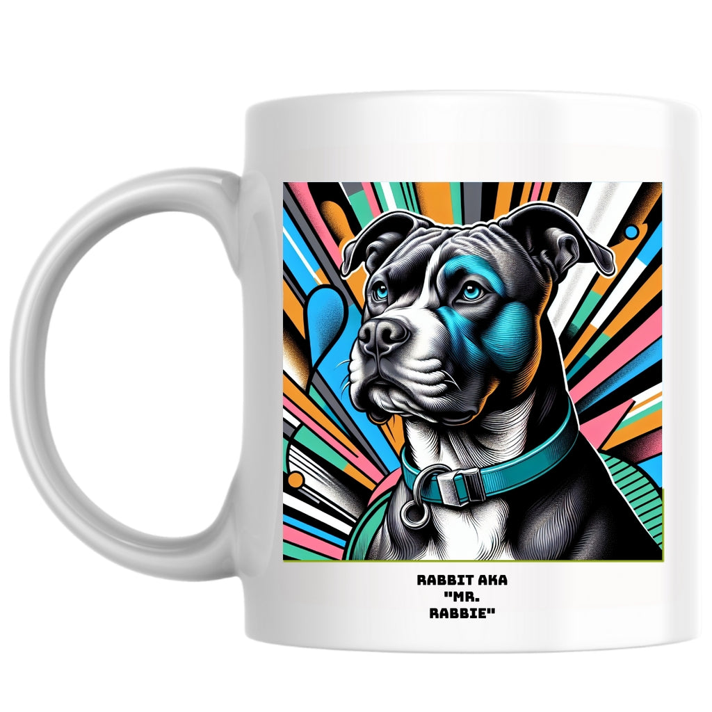 Rabbit AKA "Mr. Rabbie" the Magnificent: Pop Art Coffee Mug