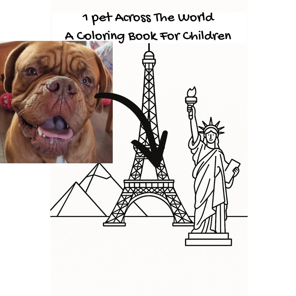 1 pet Across The World: A Coloring Book For Children