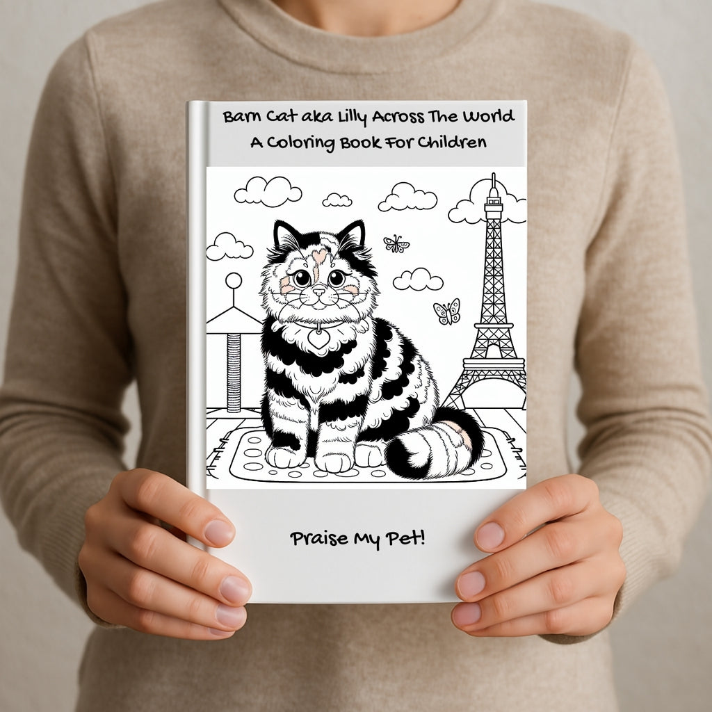 Barn Cat aka Lilly Across The World: A Coloring Book For Children
