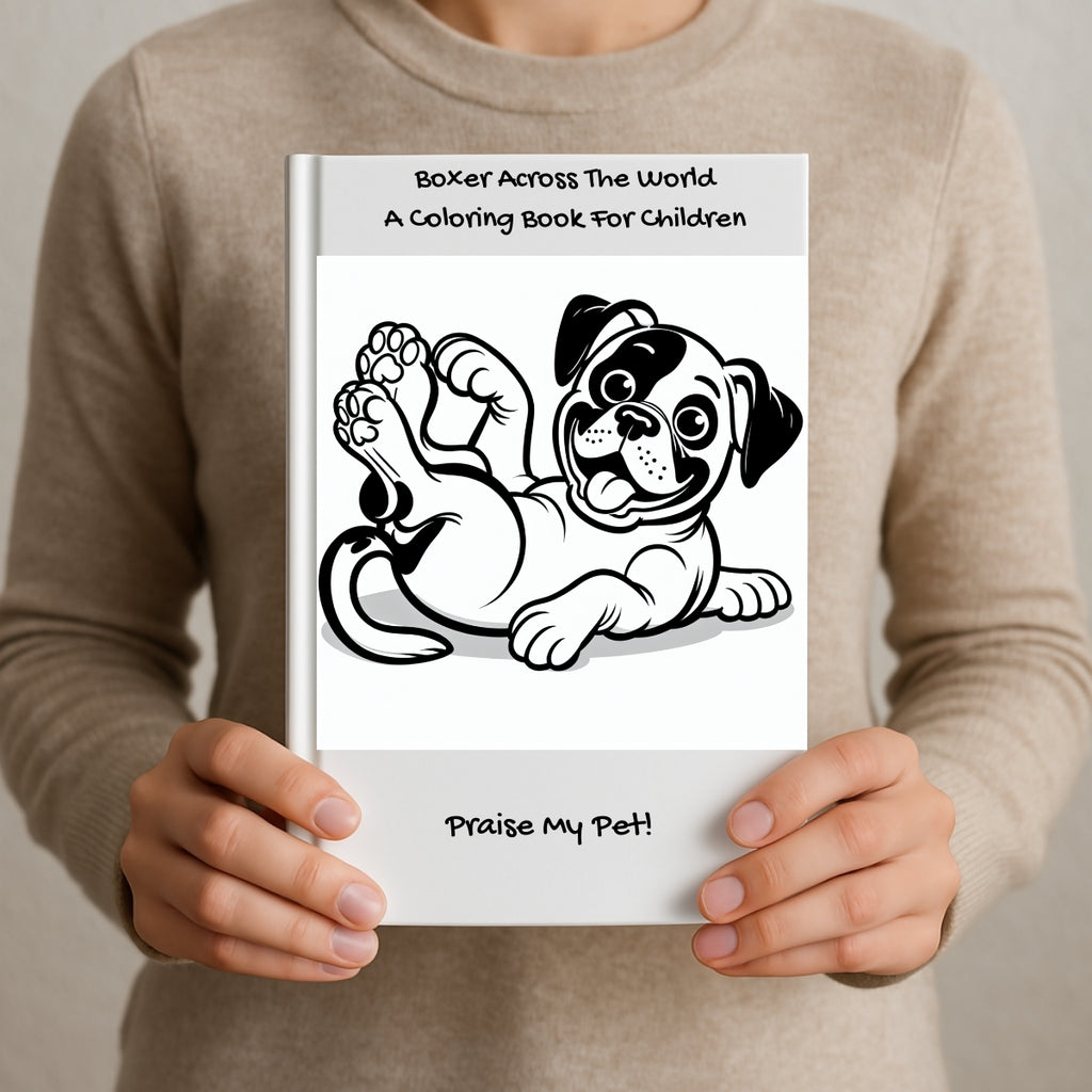 Boxer Across The World: A Coloring Book For Children