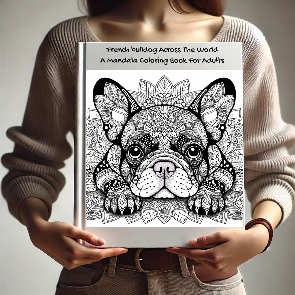 French bulldog Across The World: A Mandala Coloring Book For Adults