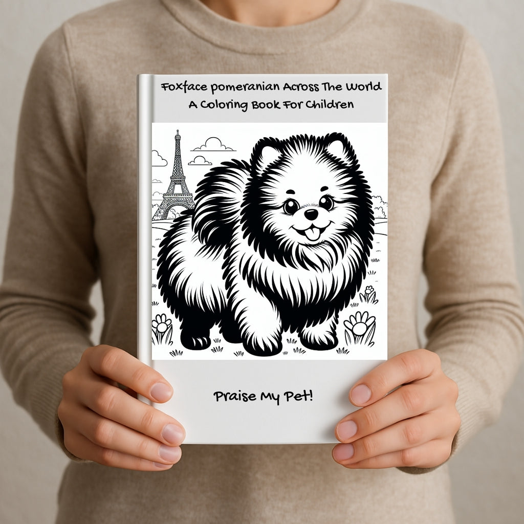 Foxface pomeranian Across The World: A Coloring Book For Children