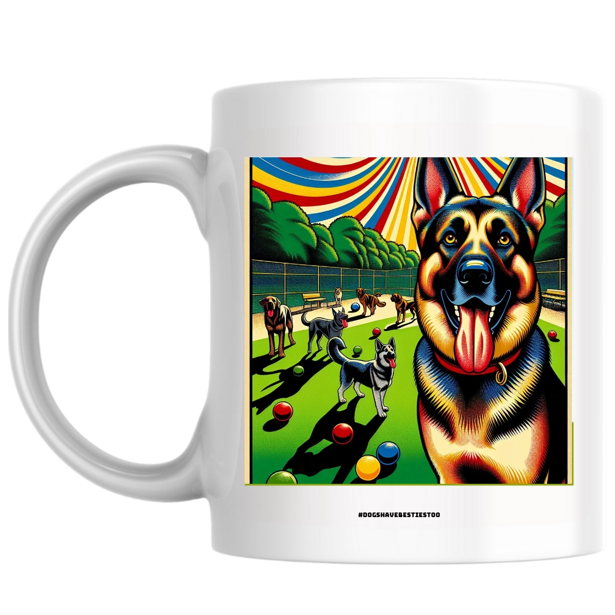 #dogshavebestiestoo the Magnificent: Pop Art Coffee Mug