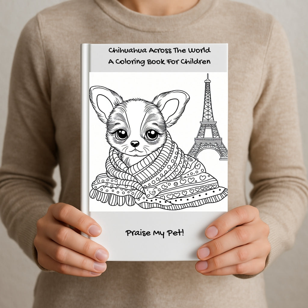 Chihuahua Across The World: A Coloring Book For Children