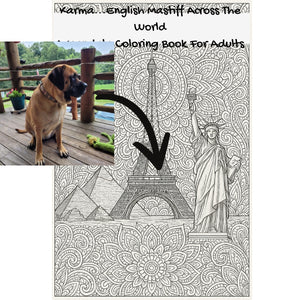 Karma...English Mastiff Across The World: A Mandala Coloring Book For Adults