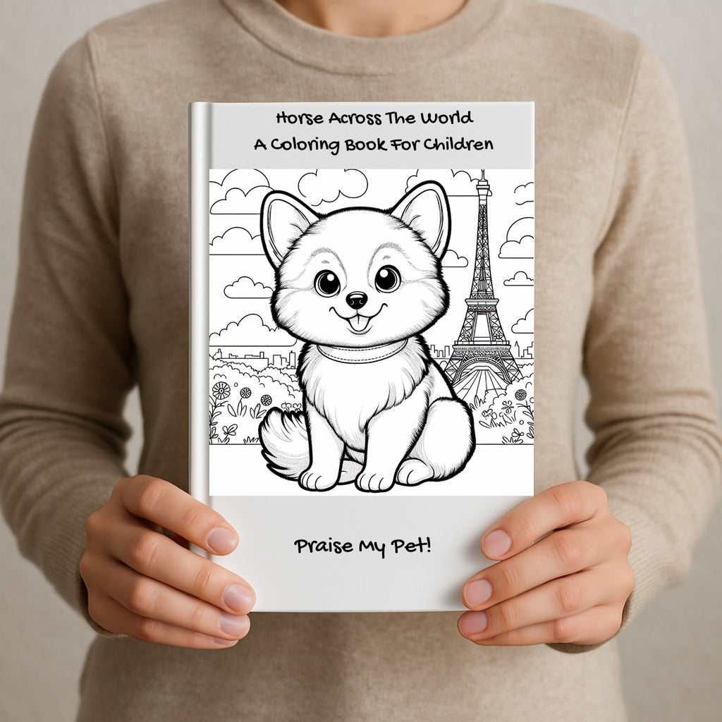 Horse Across The World: A Coloring Book For Children