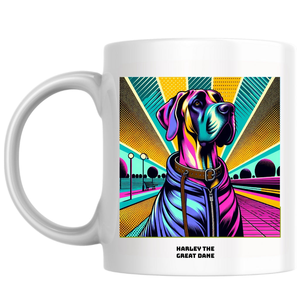 Harley the Great Dane the Magnificent: Pop Art Coffee Mug