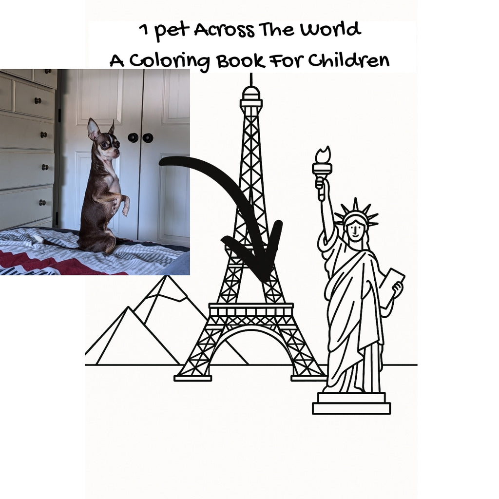 1 pet Across The World: A Coloring Book For Children