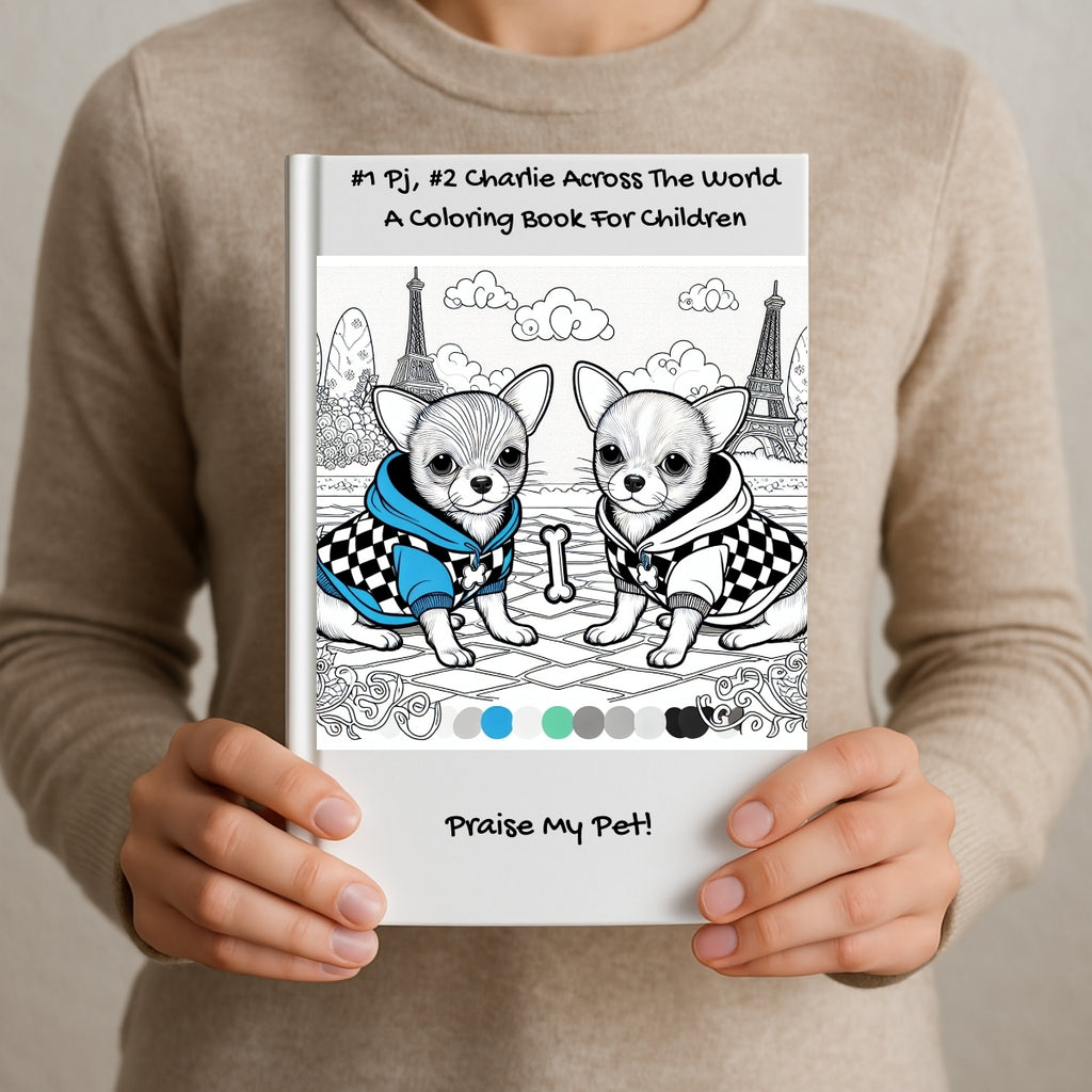 #1 Pj, #2 Charlie Across The World: A Coloring Book For Children
