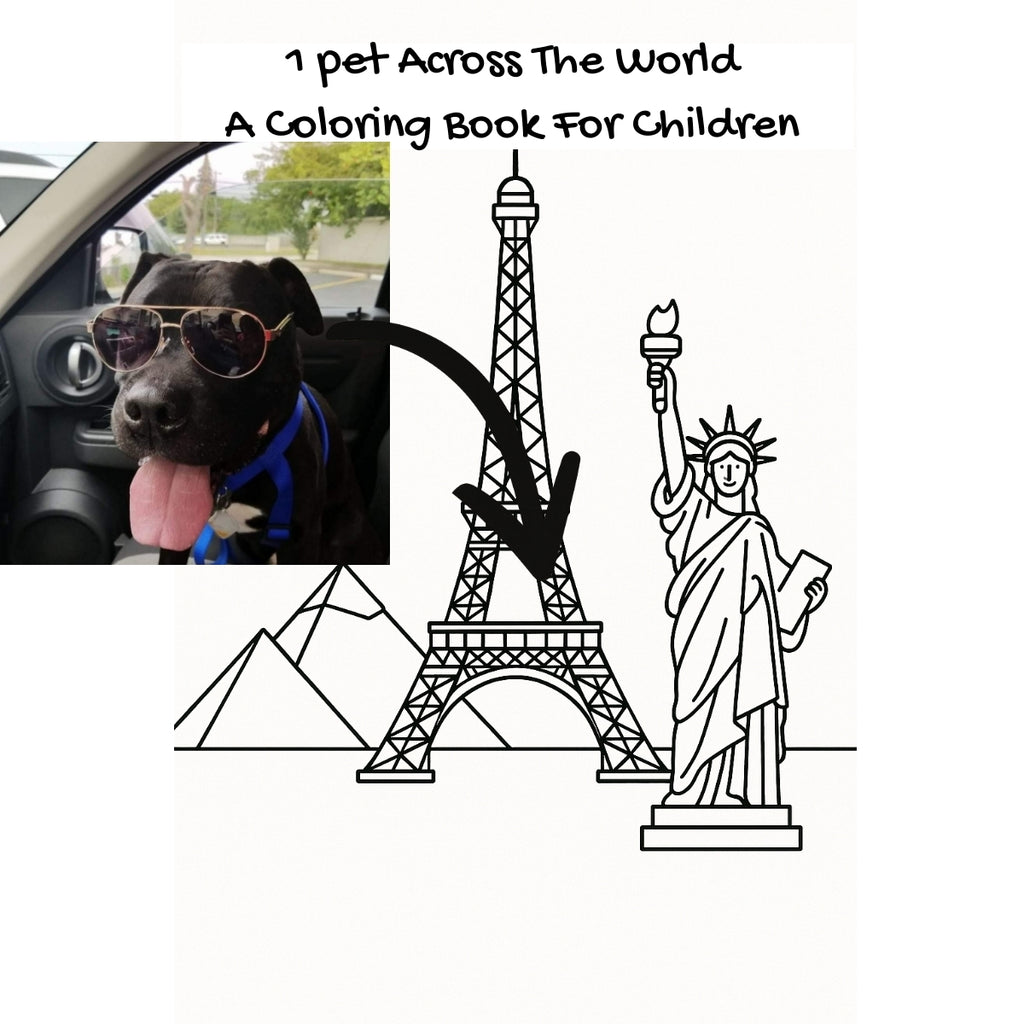 1 pet Across The World: A Coloring Book For Children