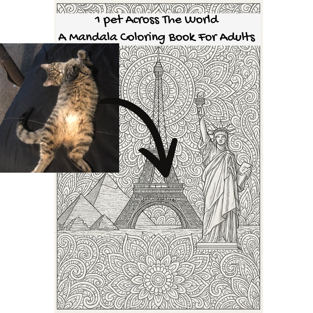 1 pet Across The World: A Mandala Coloring Book For Adults