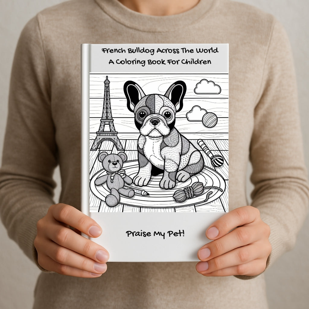 French Bulldog Across The World: A Coloring Book For Children