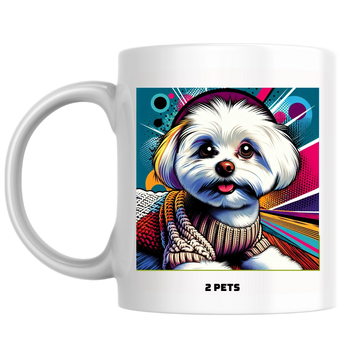2 pets the Magnificent: Pop Art Coffee Mug