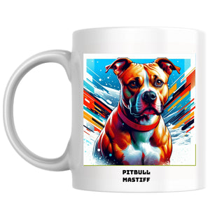 Pitbull Mastiff the Magnificent: Pop Art Coffee Mug