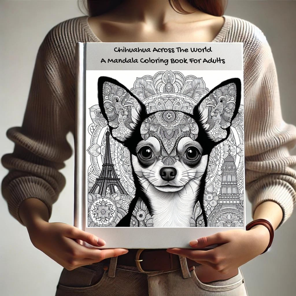 Chihuahua Across The World: A Mandala Coloring Book For Adults