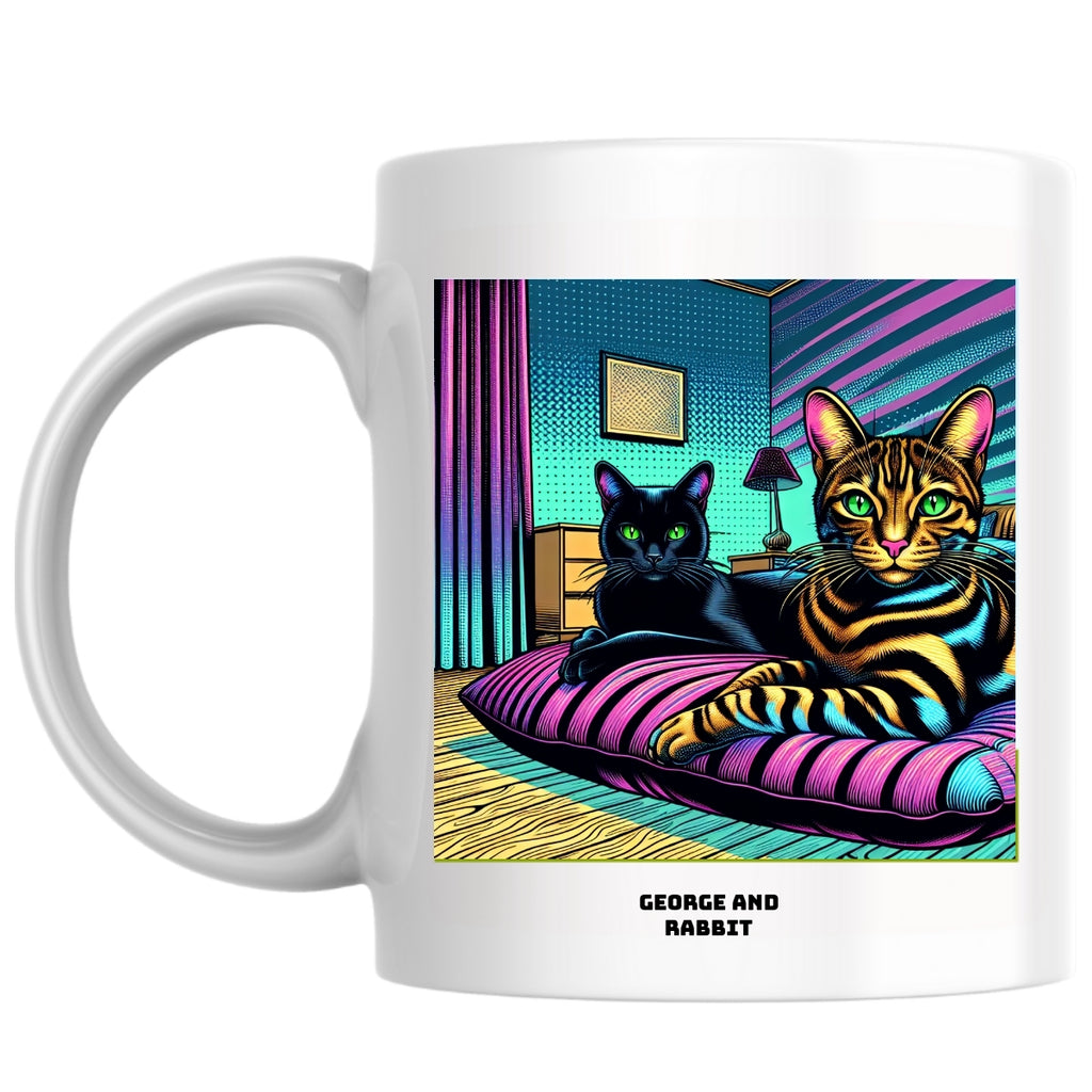 George and rabbit the Magnificent: Pop Art Coffee Mug