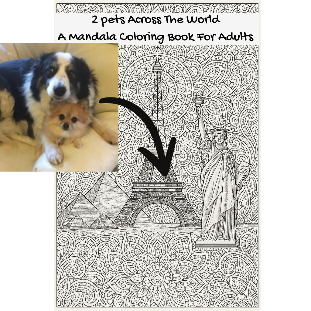 2 pets Across The World: A Mandala Coloring Book For Adults