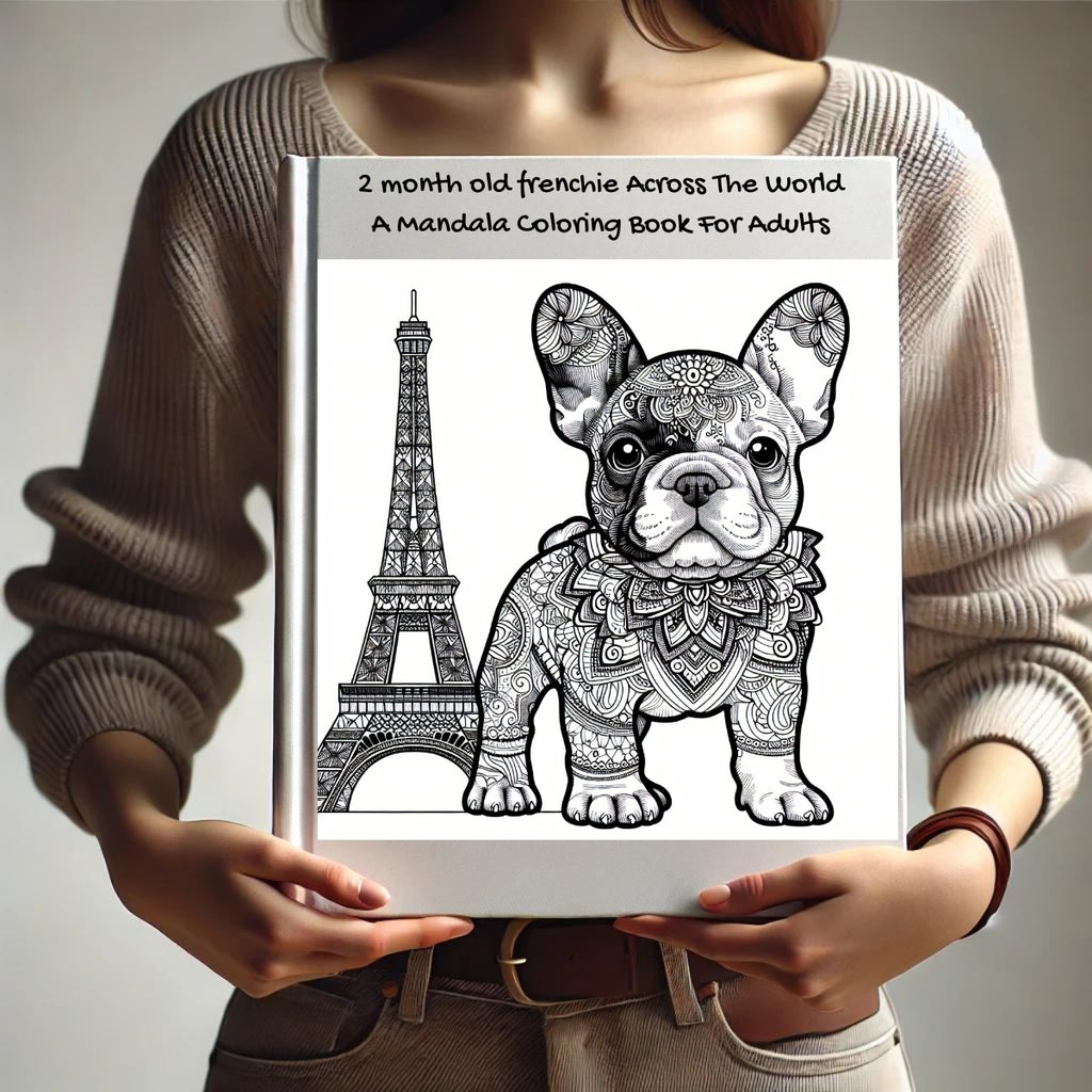 2 month old frenchie Across The World: A Mandala Coloring Book For Adults