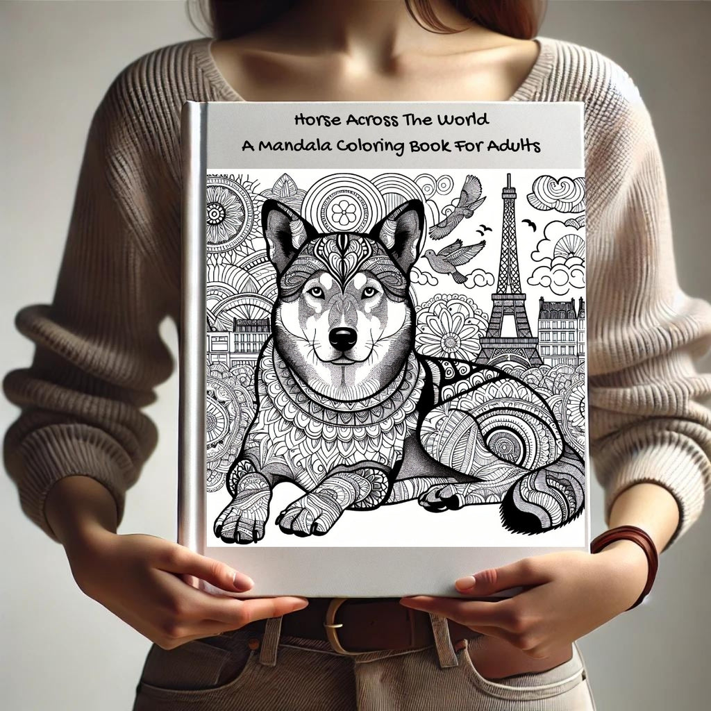 Horse Across The World: A Mandala Coloring Book For Adults