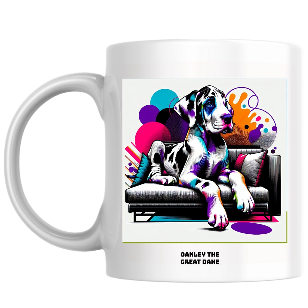 Oakley the Great Dane the Magnificent: Pop Art Coffee Mug