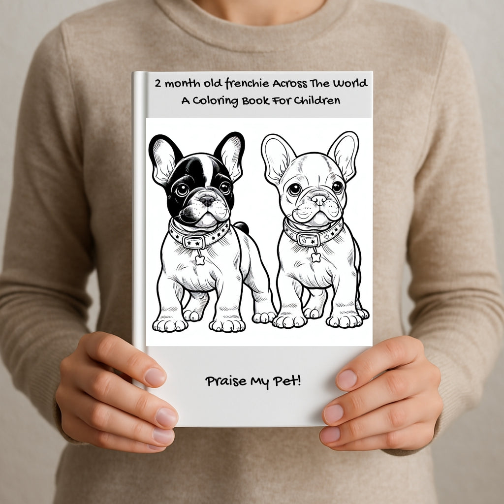 2 month old frenchie Across The World: A Coloring Book For Children