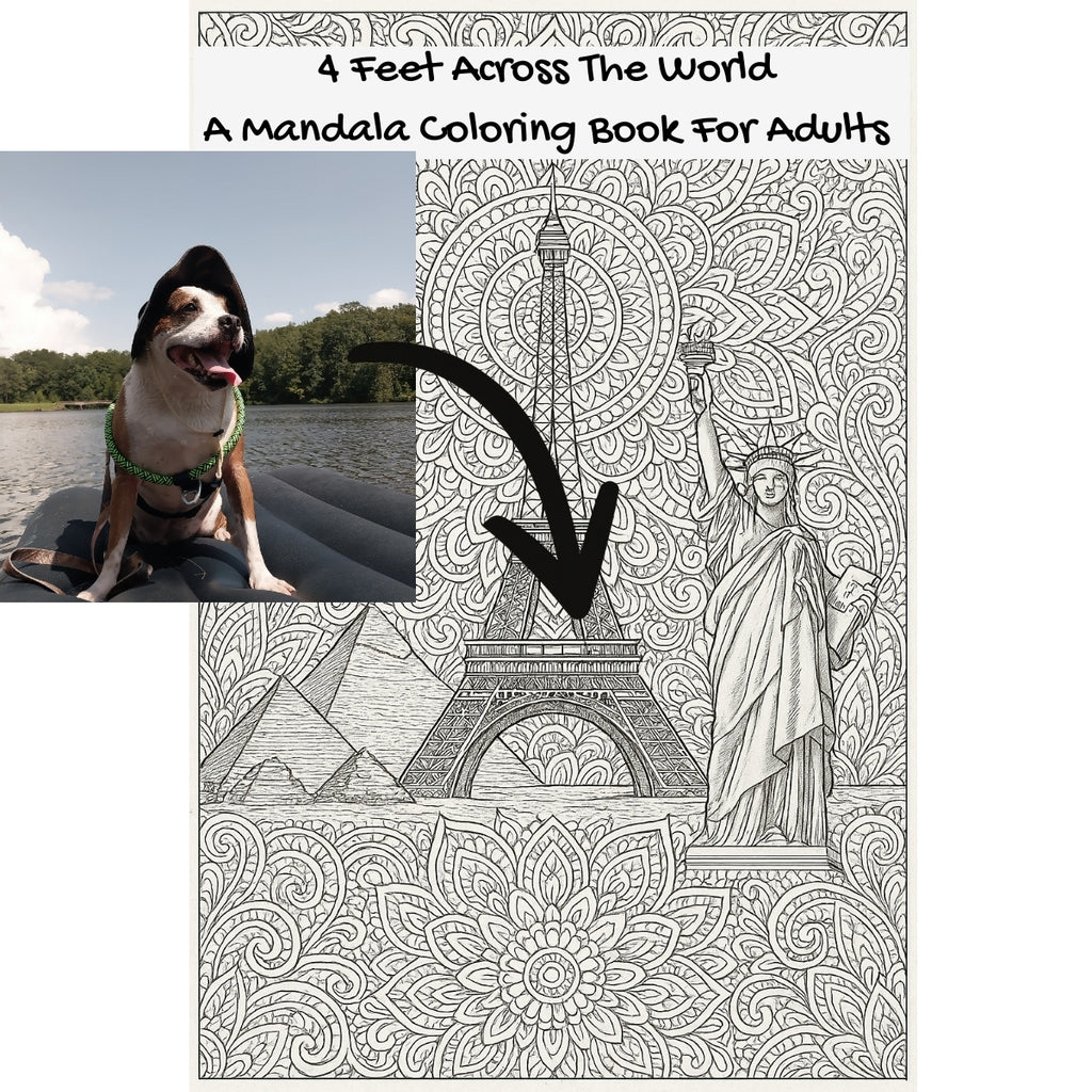 4 Feet Across The World: A Mandala Coloring Book For Adults