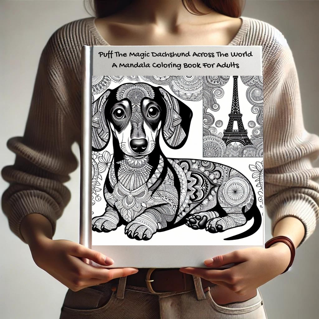 Puff The Magic Dachshund Across The World: A Mandala Coloring Book For Adults