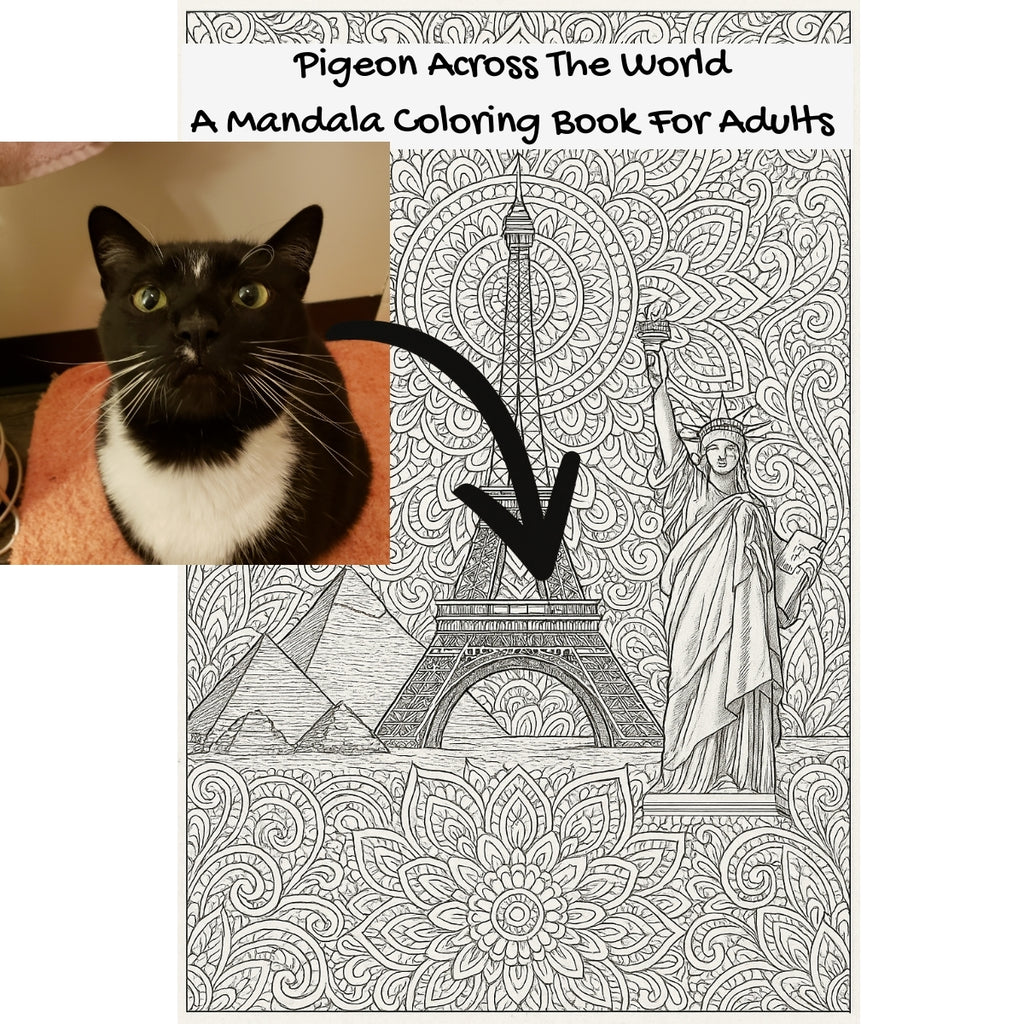 Pigeon Across The World: A Mandala Coloring Book For Adults