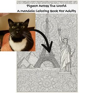 Pigeon Across The World: A Mandala Coloring Book For Adults