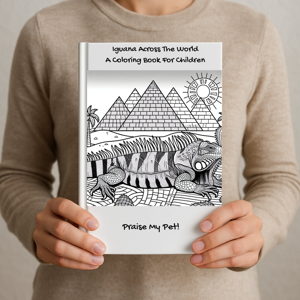 Iguana Across The World: A Coloring Book For Children