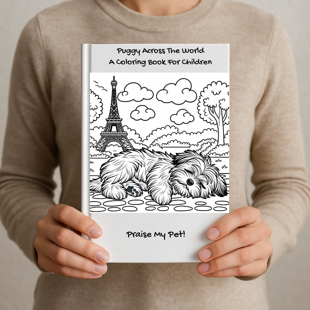 Puggy Across The World: A Coloring Book For Children