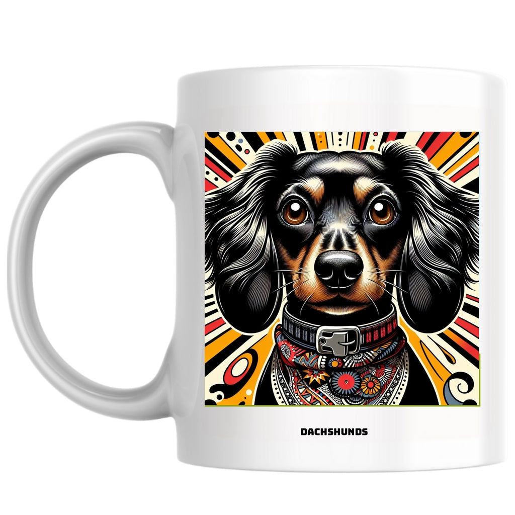 Dachshunds the Magnificent: Pop Art Coffee Mug