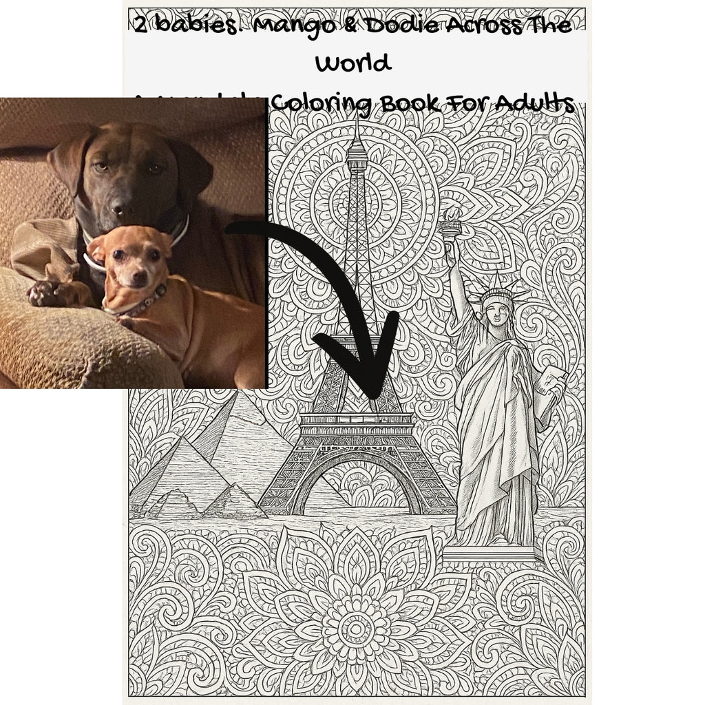 2 babies. Mango & Dodie Across The World: A Mandala Coloring Book For Adults