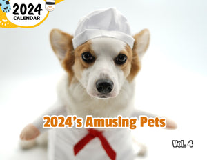 2024's Amusing Pets Volume Four: 2024 Wall Calendar (Published)