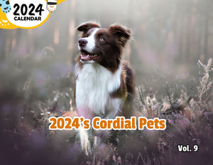 2024's Cordial Pets Volume Nine: 2024 Wall Calendar (Published)