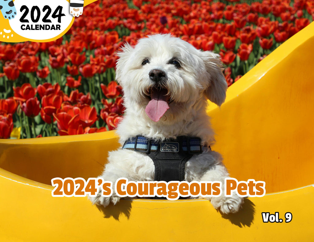 2024's Courageous Pets Volume Nine: 2024 Wall Calendar (Published)