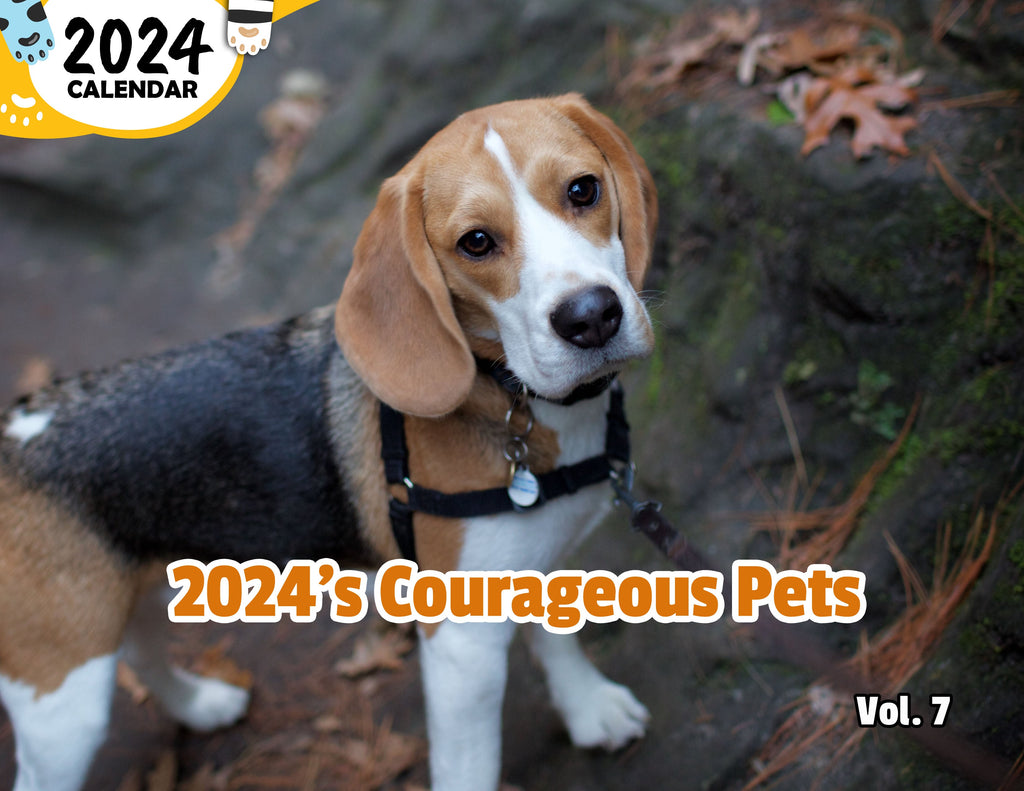 2024's Courageous Pets Volume Seven: 2024 Wall Calendar (Published)