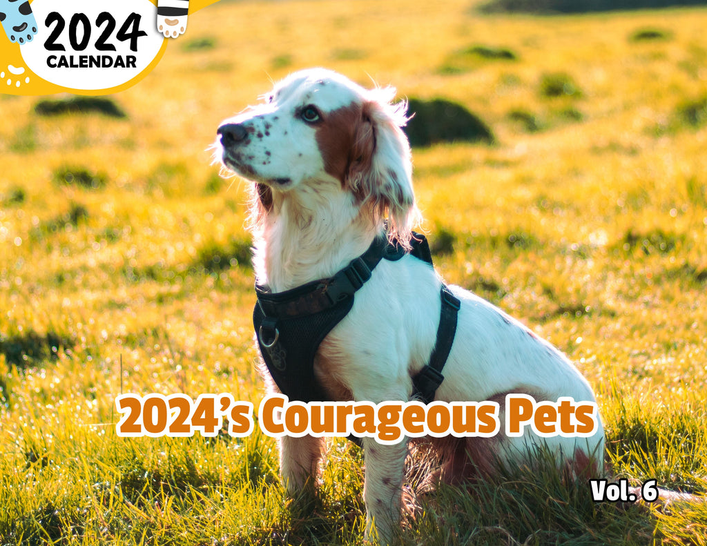 2024's Courageous Pets Volume Six: 2024 Wall Calendar (Published)