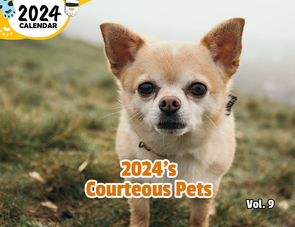 2024's Courteous Pets Volume Nine: 2024 Wall Calendar (Published)