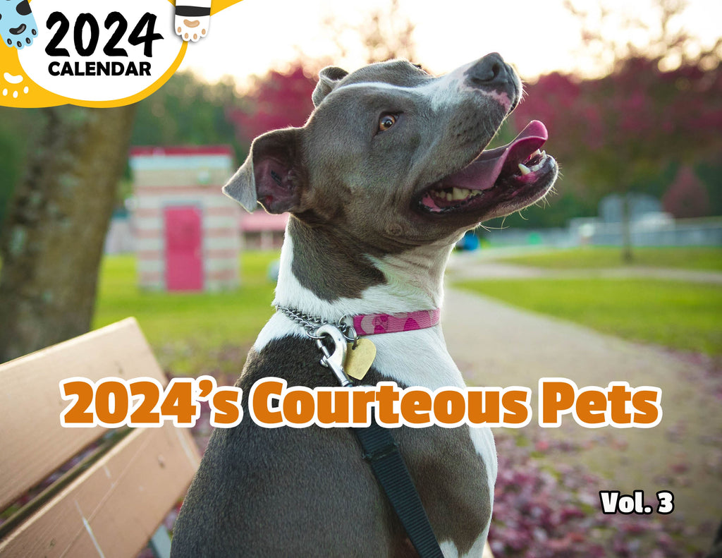 2024's Courteous Pets Volume Three: 2024 Wall Calendar (Published)