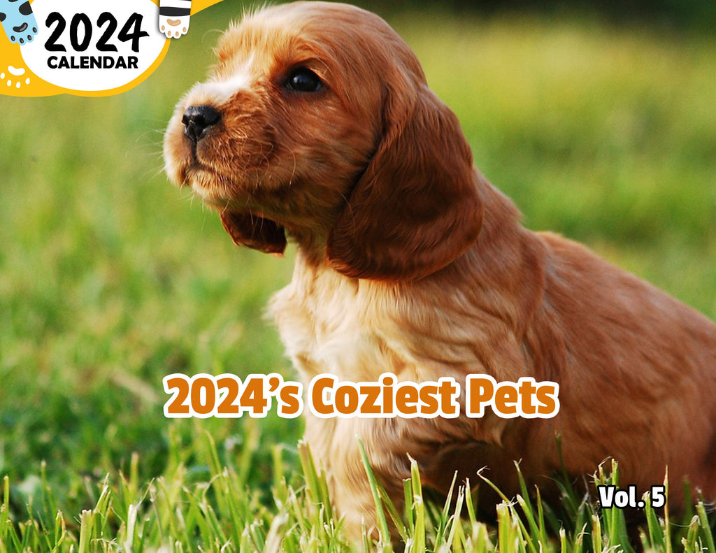 2024's Coziest Pets Volume Five: 2024 Wall Calendar (Published)