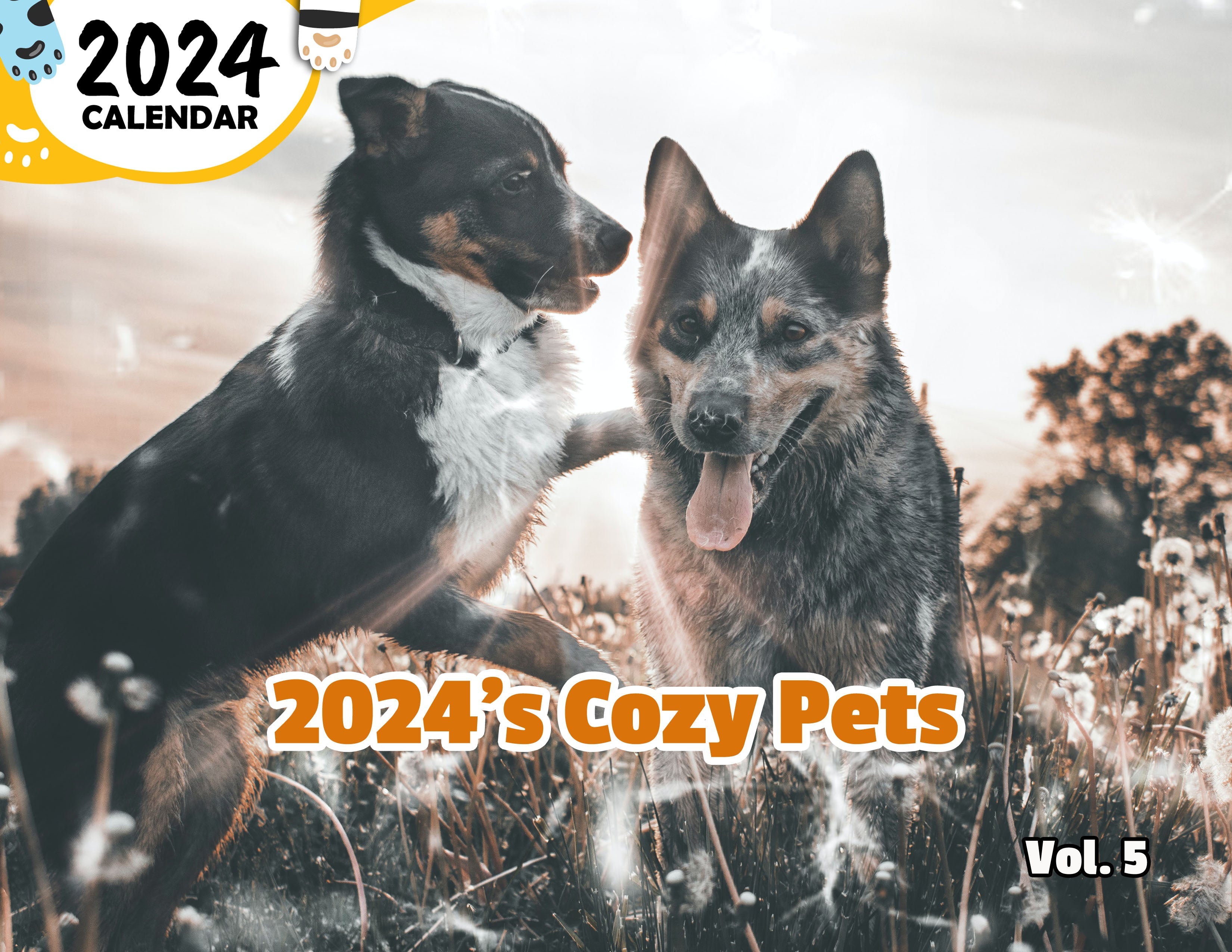 2024's Cozy Pets Volume Five: 2024 Wall Calendar (Published)