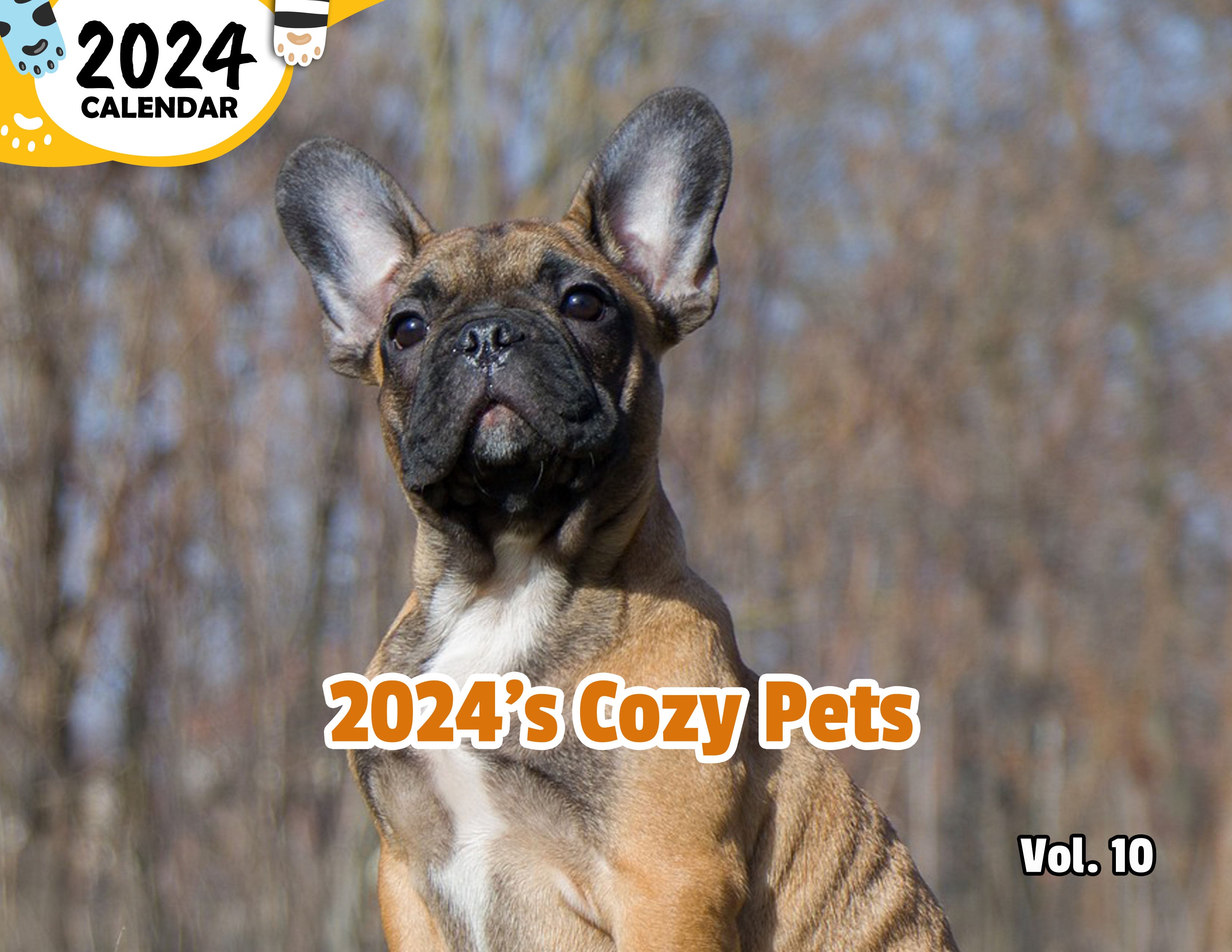 2024's Cozy Pets Volume Ten: 2024 Wall Calendar (Published)