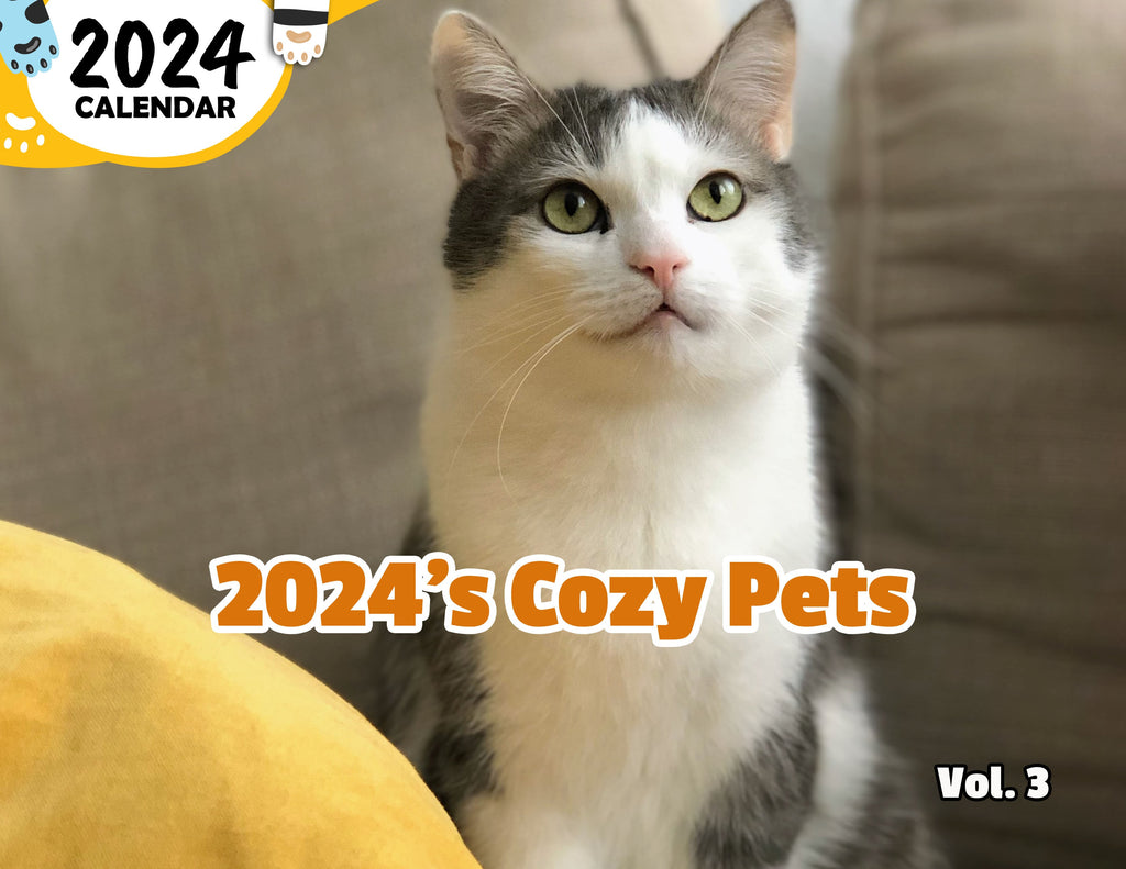 2024's Cozy Pets Volume Three: 2024 Wall Calendar (Published)