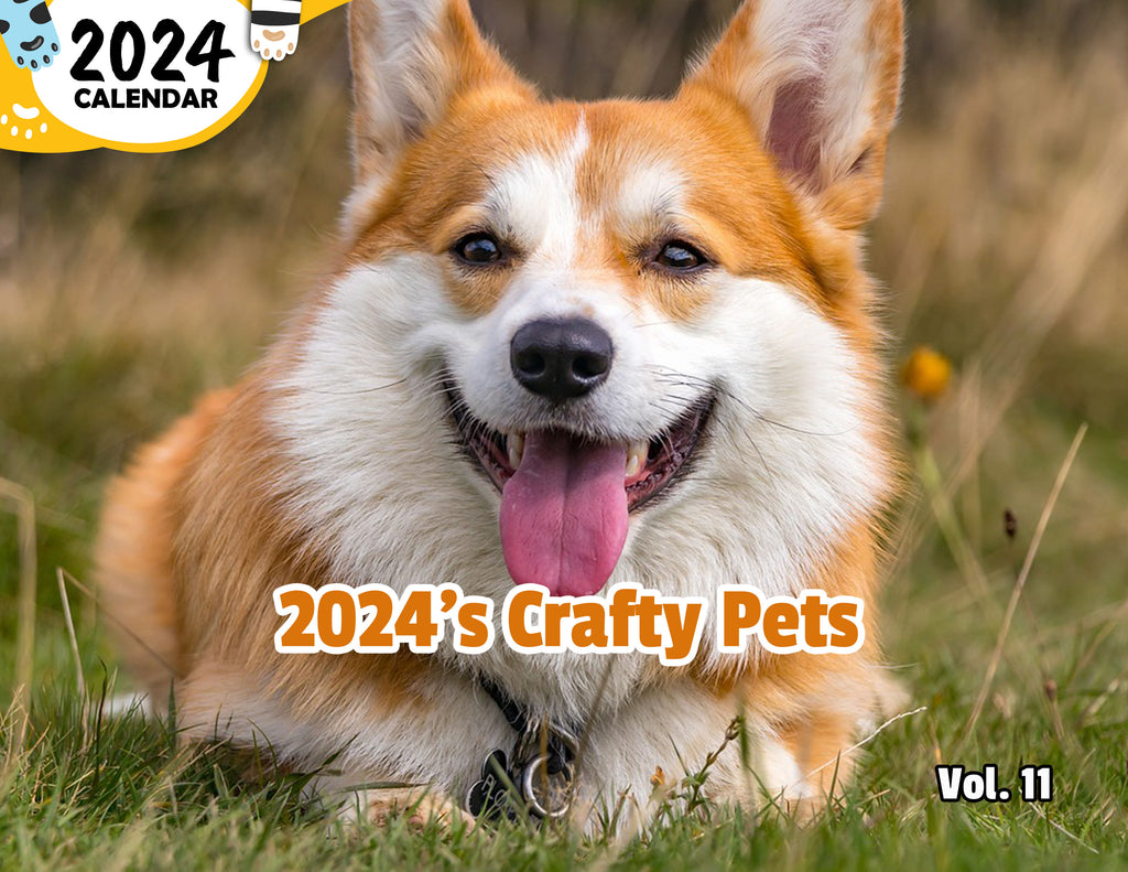 2024's Crafty Pets Volume Eleven: 2024 Wall Calendar (Published)