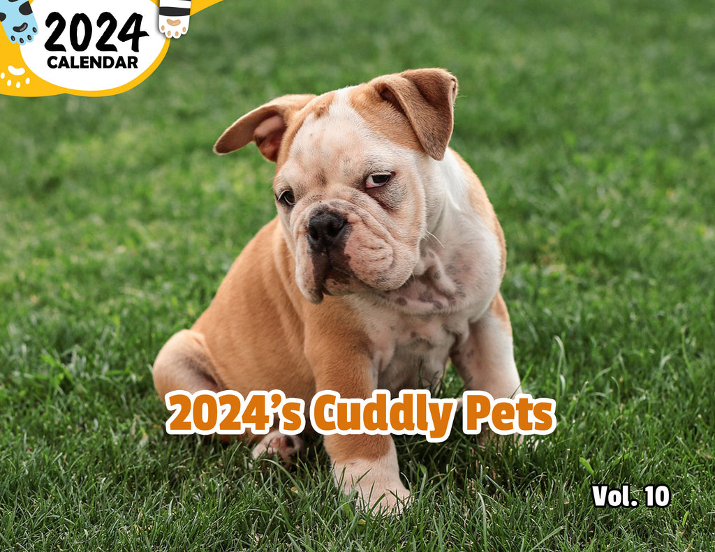 2024's Cuddly Pets Volume Ten: 2024 Wall Calendar (Published)